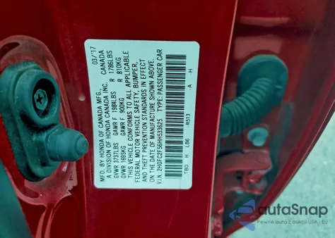 2017 Honda Civic Lx from USA, damaged, VIN 2HGFC2F56HH533625